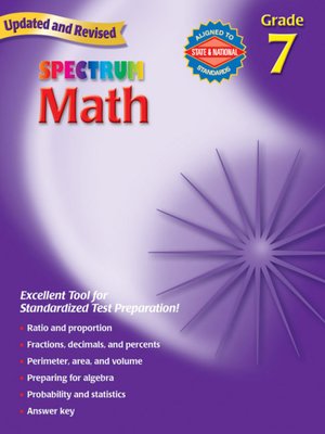 cover image of Spectrum Math, Grade 7